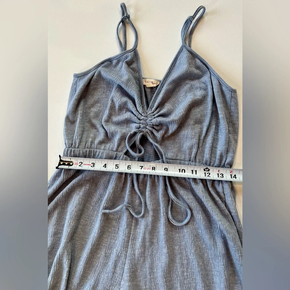 Hem & Thread Light Blue Jogger Jumpsuit Lightweight - Picture 4 of 10